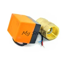 AC220V Электрический привод латунный шаровой клапан, холодная и горячая вода/водяной пар/тепловой газ 2 способ латунный моторизованный шаровой клапан DN20 G3/4"