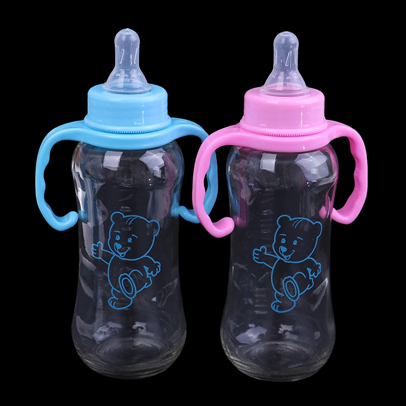 Baby Feeding Bottle Silicone Cup Training Drinking Water Straw Handle Drinkware