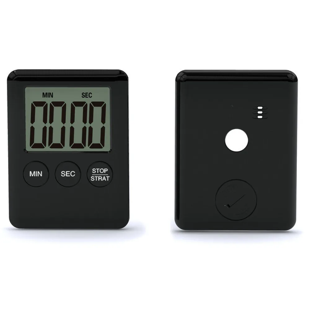 

LCD Digital Timer Kitchen Cooking Reminder Clock Digital Kitchen Count-Down Timer With LR1130 Button Cell Black White