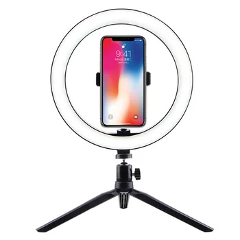 Billig 10inch Dimmbare LED Selfie Ring Licht Studio Fotografie Foto Füllen Ring Licht Mit Stativ Für Iphone Smartphone Studio Make-Up