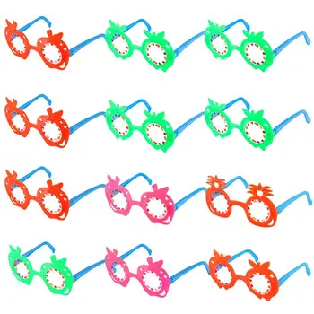 

12PCS Funny Durable Creative Plastic Pineapple Glasses Hawaiian Decoration Fruit Eyeglasses for Kids Beach Party