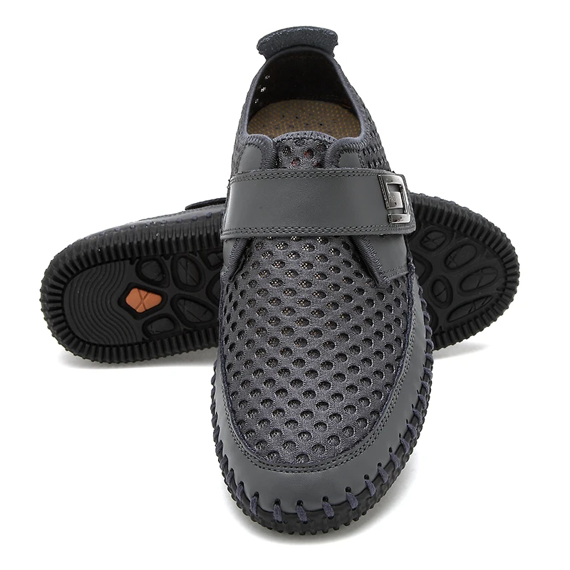 Натуральная кожа; Летняя мужская глубокая дышащая обувь; лоферы; мужская повседневная обувь; chaussure homme; мокасины на плоской подошве; M592