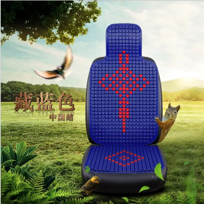 Summer Plastic Breathable Cool Car Chinese knot elements Seat Cushion Auto Minibus Home Chair Cover