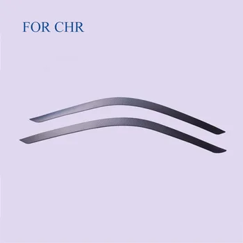 

Fit For Toyota C-HR 2017 2018 2019 head front Eyebrow/trim light lamp frame stick ABS CARBON FIBRE for CHR Exterior CAR Styling