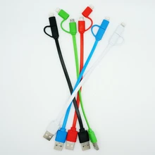 Wholesale 2 in 1 Micro USB Cable Short Charging Cables For iPhone 5 5S 6 6S Charger Cord For Android 20cm Free Shipping