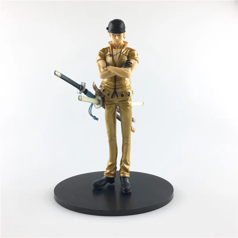 Одна штука Luffy Roronoa Zoro золотой город одежда стиль вид фигурка Санджи модель