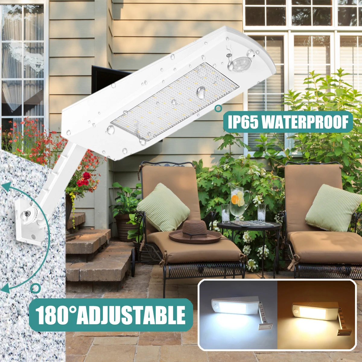

Solar Power Outdoor Garden Lamp LED Wall Street Light Waterproof Motion Sensor Induction/Micro-mode White/Warm White Emergency