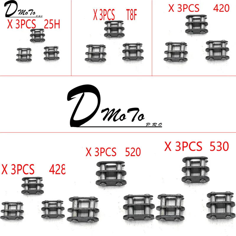 Цепь Мотоцикла пряжка кольцо звено 25H# T8F#420#428#520#530