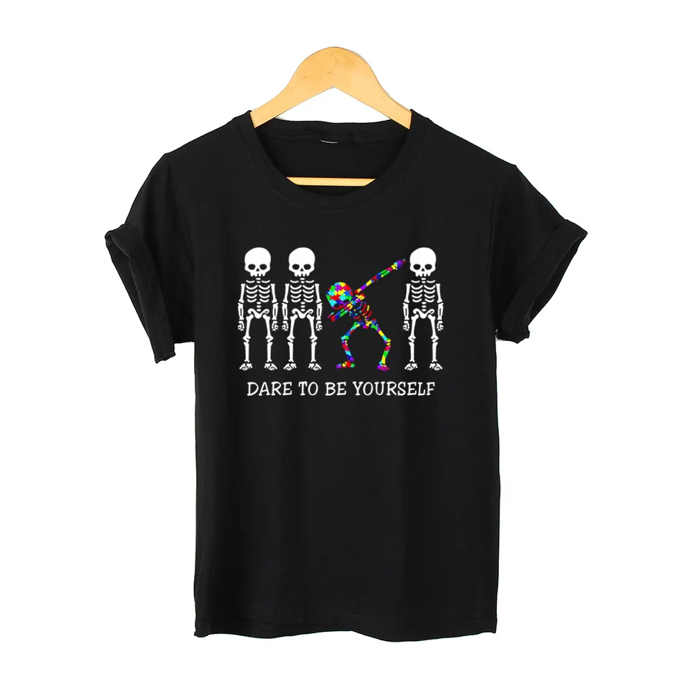 Sleketon Dabbing authism Awareness Dare To Be Yourself футболка 2020 Новое поступление Мужская модная