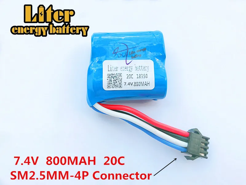 18350 мАч 800 20c Lipo батарея для UDI001 UDI 001 RC лодка Подлинная импульс цилиндриВ ческой 7 4 В