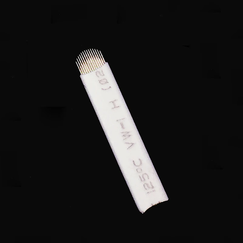 500pcs/Box 0.20mm Lamina Tebori Microblading 12 14 16 18 21U Shape Tattoo Needles Permanent Makeup Eyebrow Blades | Красота и
