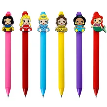 36 шт./партия, креативные персонажи мультфильмов, принцесса, матовый бочка, карамельный цвет, Черная гелевая ручка с чернилами, подарок для девочек, ручка для воды, канцелярские принадлежности