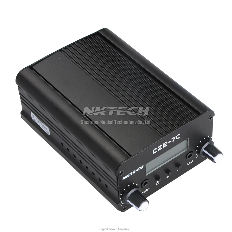 NKTECH CZE-7C PLL FM Transmisor de Radio en la estación de transmisión 1 W/7 W ESTÉREO frecuencia 76-108Mhz Pro retroiluminación LCD de amplificadores de campo - 2