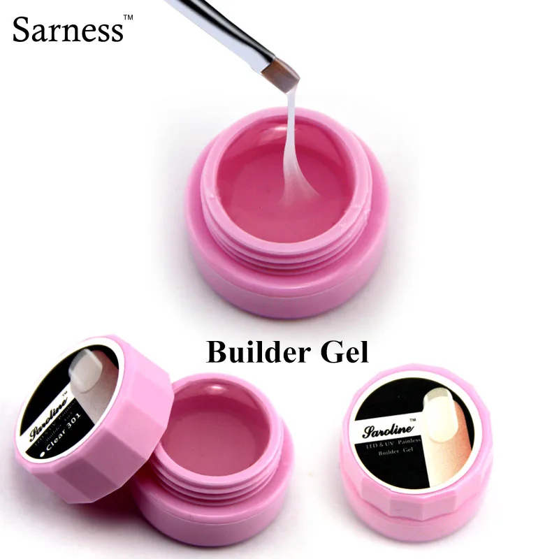

Verntion lucky Polish Art Health Clear Transparent Pink Color Builder Gel UV Gel Acrylic for False naill Tips Extension