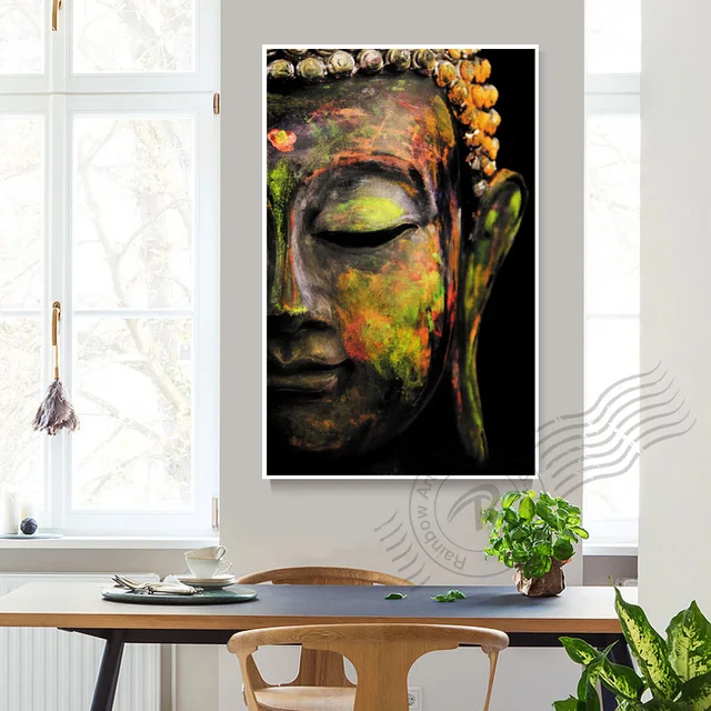 modern abstract buddha buda buddhism canvas painting cuadros decoracion wall art for living room print on - Decoracion Budista modern abstract buddha buda buddhism canvas painting cuadros decoracion wall art for living room print on - Decoracion Budista