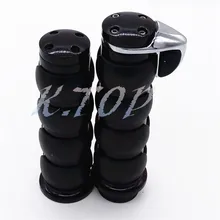 1 пара черные мотоциклетные 25 мм " Пользовательские Заготовка Штыри Руль управления для мотоциклов дроссельной заслонки круиз категории запястье для Harley Yamaha Honda