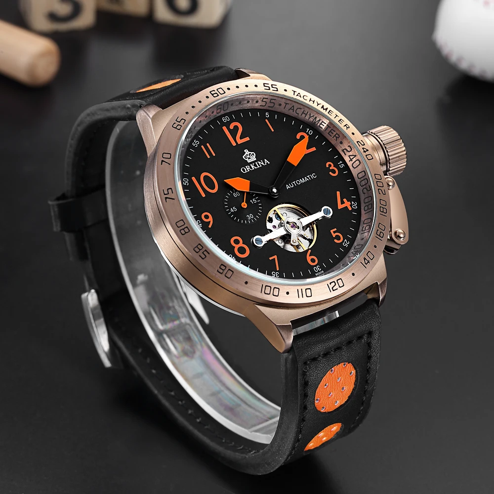 

MG. ORKINA Male Clock Big Dial Tourbillon Mechanical Men Wristwatch Independent Second Hand Automatic Relogio Masculino