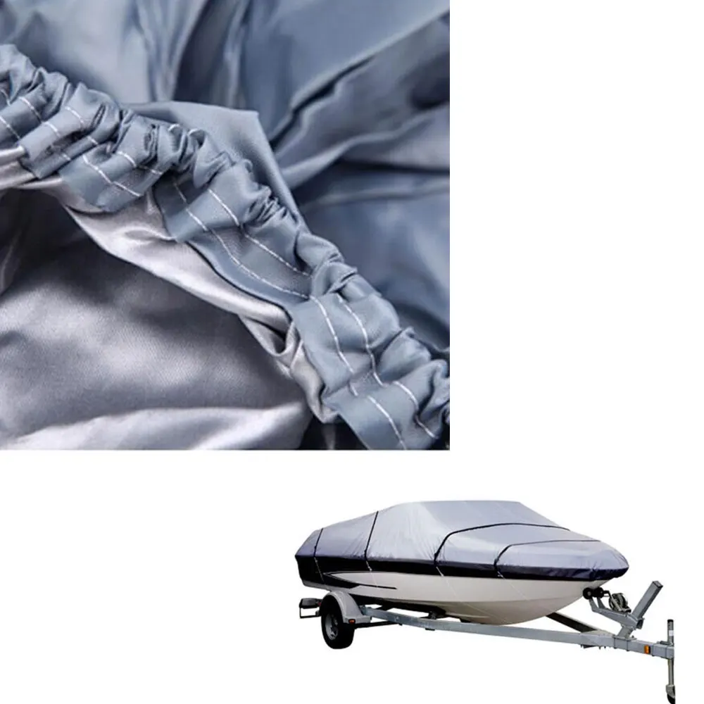 Grey Heavy Duty 17 19ft Waterproof Speedboat Boat Cover Match Protector