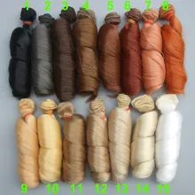 1pieces Extension doll wigs 15*100cm Natural Color Curly doll hair for BJD SD Russian handmade clothing doll wigs