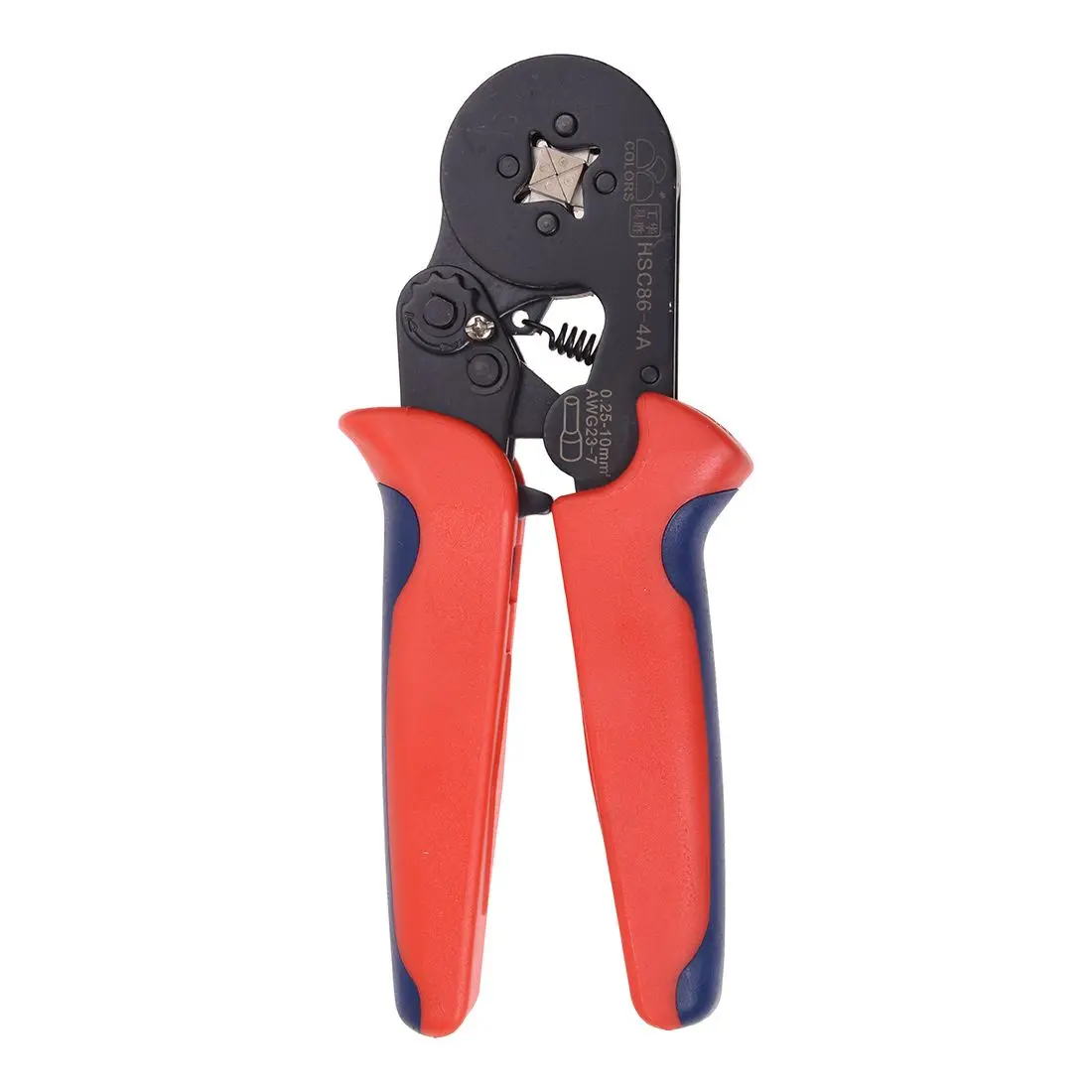 

Generic HSC8 6-4a End Sleeves Crimping Pliers Auto Ratchet Adjustment Ferrule Corrugado Red and blue