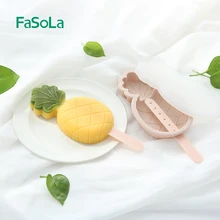 

FaSoLa Silicone Ice Cream Mold Reusable Ice Cubes Tray Frozen Popsicle Molds Cartoon Children Ice Cube Maker Cream Mould Tools