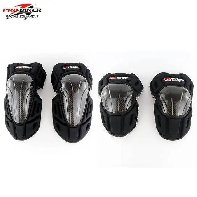 Carbon Fiber Motorcycle Motocross Knee Protection Pads Racing ATV Knee