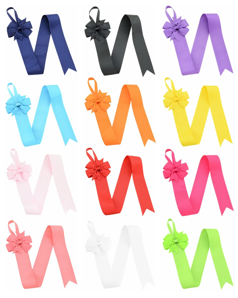 

1piece 26 Inch High quality Solid Color Hair Bow Holder Handmade Girl Barrette Holder Princcess's Hair Accessories 770