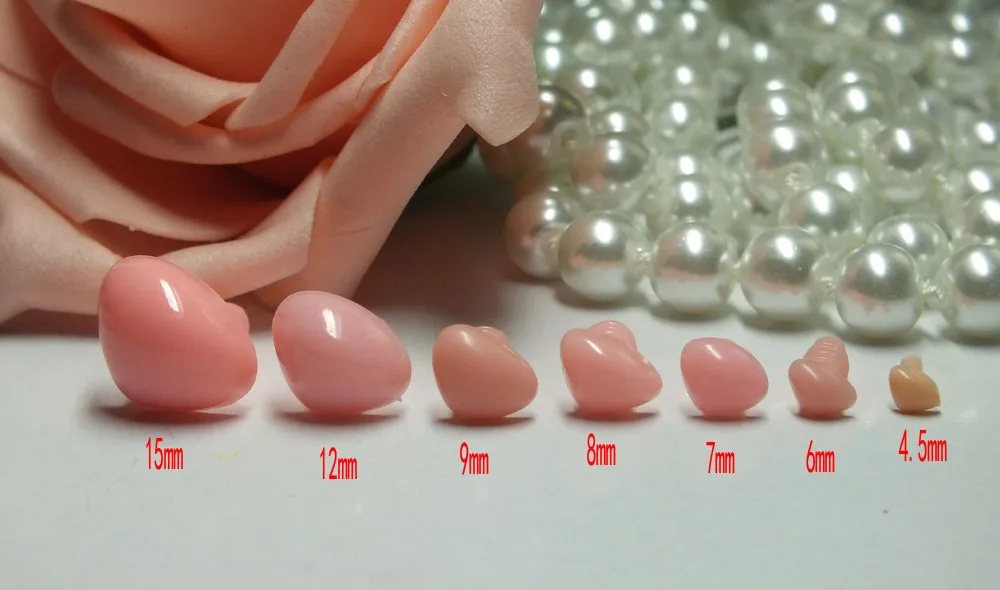 30pcs Safety Plastic Safety Nose With Washer-4.5-15mm Mixed Size Can Choose --toy Nose