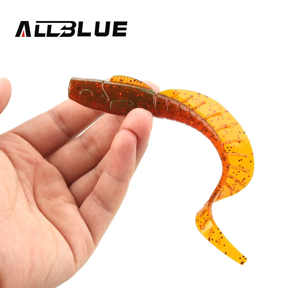 ALLBLUE 4 шт./партия рыболовная приманка 115 мм/13 г Мягкая один хвост для ловли рыбы Minnow