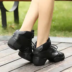B256 черный из натуральной кожи Zapatos De современный танец кроссовки джаз обувь для Для женщин