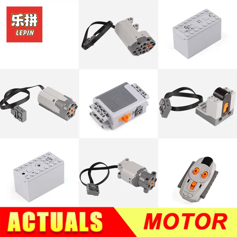 

Lepin Motor Technic Series 8881 8883 8884 Train Remote Control Battery Box Switch LED Light Power Functions 20001 3368 20006