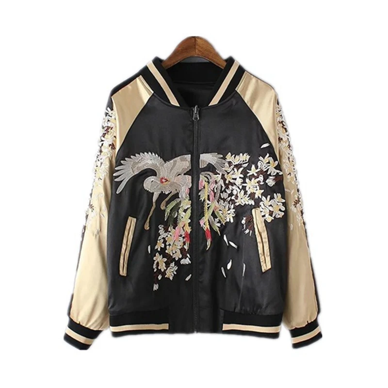 Women's flower embroidery jacket for Men and women the same paragraph