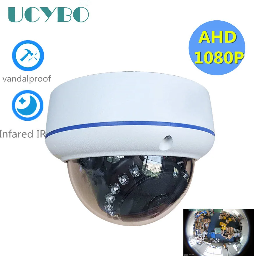 Видеокамера наблюдения AHD 1080P HD 2 МП инфракрасная мини купольная панорамная