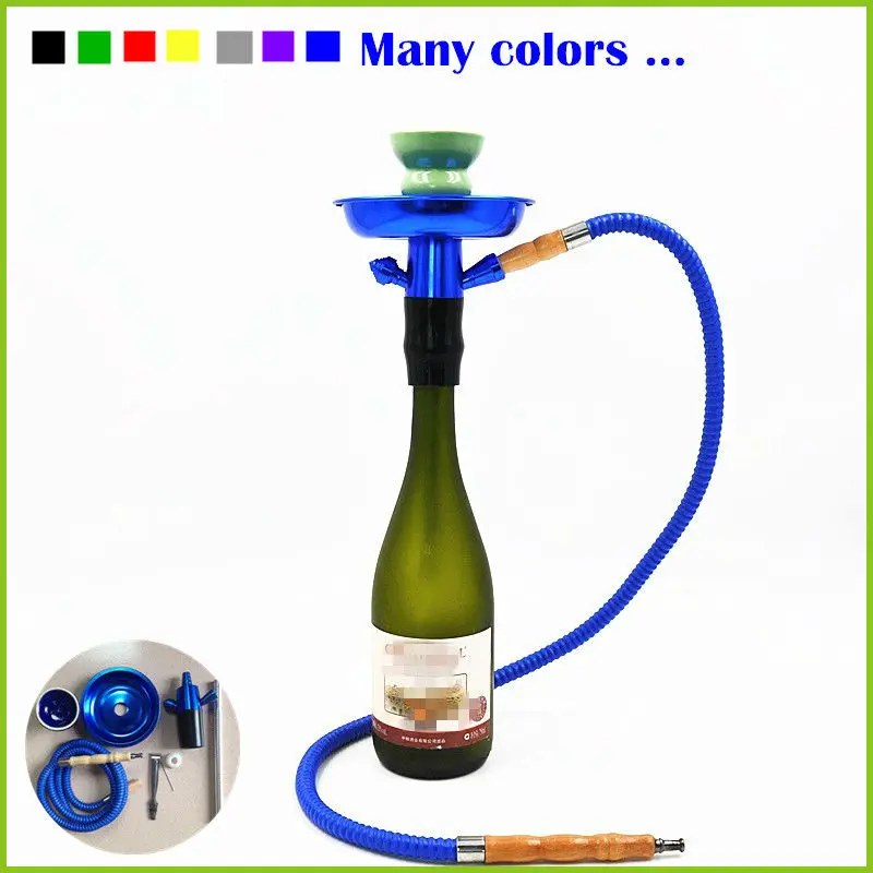 

Universal Hookah set Stem Smoking Pipe for shisha wine bottles suits for most bottles clip bowl hose tube plate