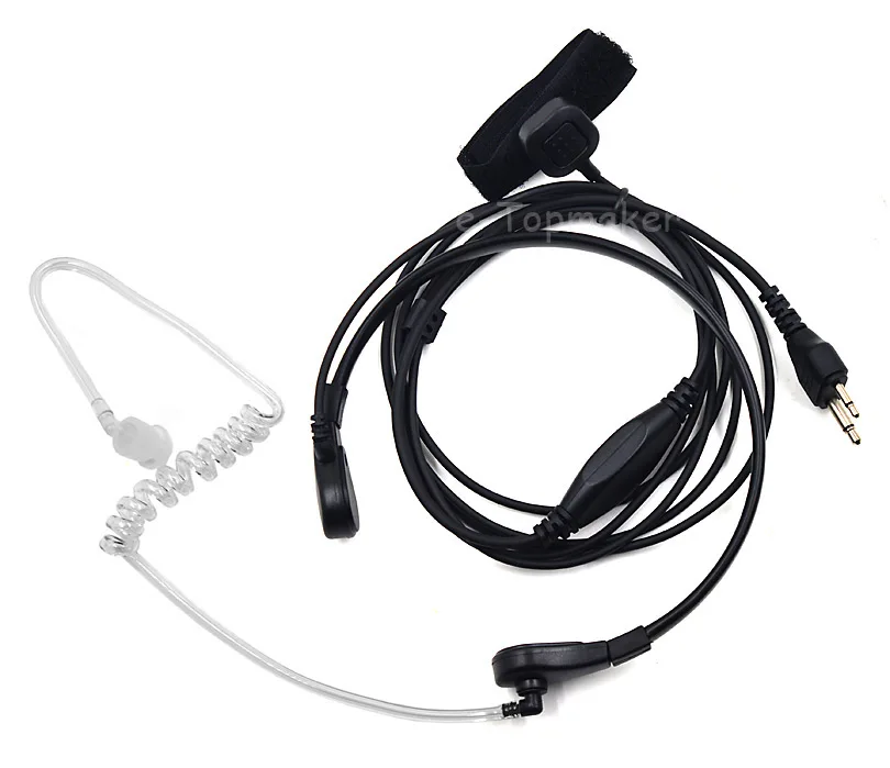 

Air Tube Earpiece Throat Microphone Headset Mic PTT for ICOM Walkie Talkie Two Way Radio IC-A2 IC-V85 IC-V80 IC-V8 Vertex VX-200