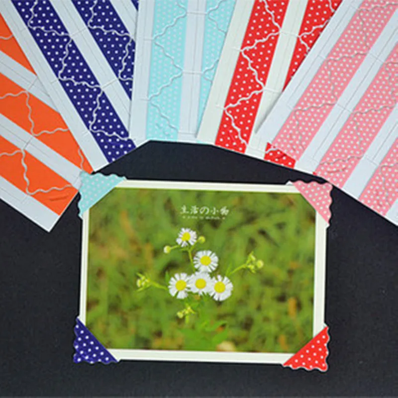 780pcs/10 sheets hand-made material album tool accessories retro PVC photo corner a variety of color | Дом и сад