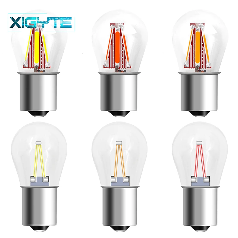 

1pc ANBLUB P21W BA15S 1156 Auto Car COB LED Filament Turning Light Tail Brake Bulb Parking Lamp 12V DRL Lights Auto Accessories