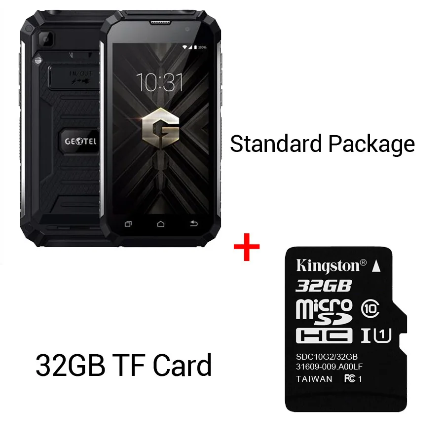Мобильный телефон Geotel G1 3g WCDMA 7500 мАч MT6580A 2 Гб ОЗУ 16 Гб ПЗУ Android 7,0 четырехъядерный 5," 1280*720 МП gps - Цвет: Black N 32GB Card