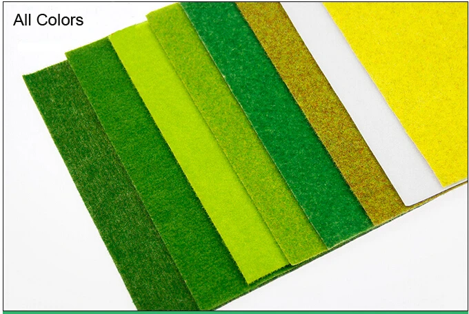 Осенние Зеленые модели коврик с искусственной травой, строительные материалы, масштабные модели коврик с искусственной травой для 25 см * 25