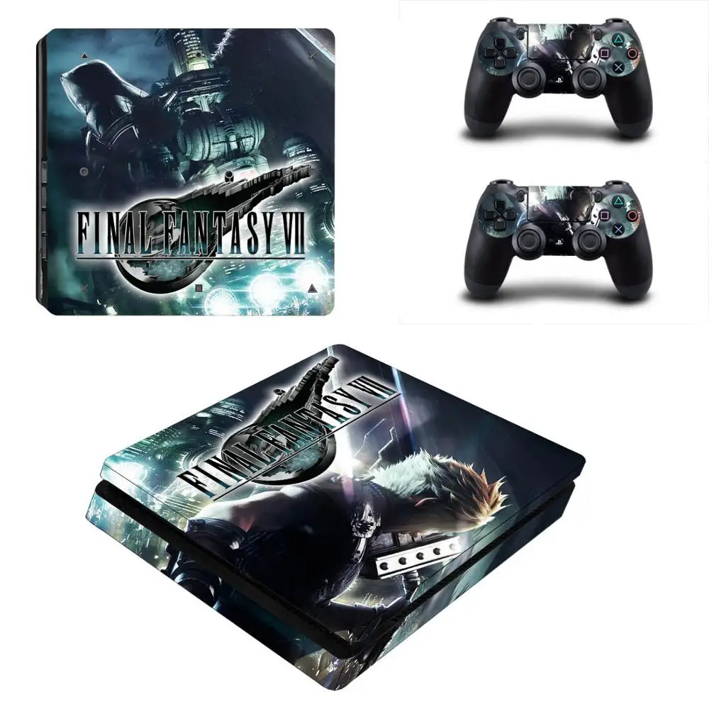 PS4 Slim Skin Sticker Final Fantasy VII Stickers PS 4 Slim Decal Cover For Sony Playstation 4 Slim Console and Controller - Цвет: YSP4S-3603