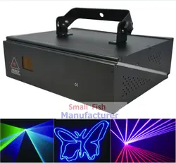 Бесплатная доставка 1 Вт лазерный свет RGB полный Цвет анимация луч сценического освещения КТВ Disco DJ Light 1000 МВт DMX512 мультяшный лазер огни