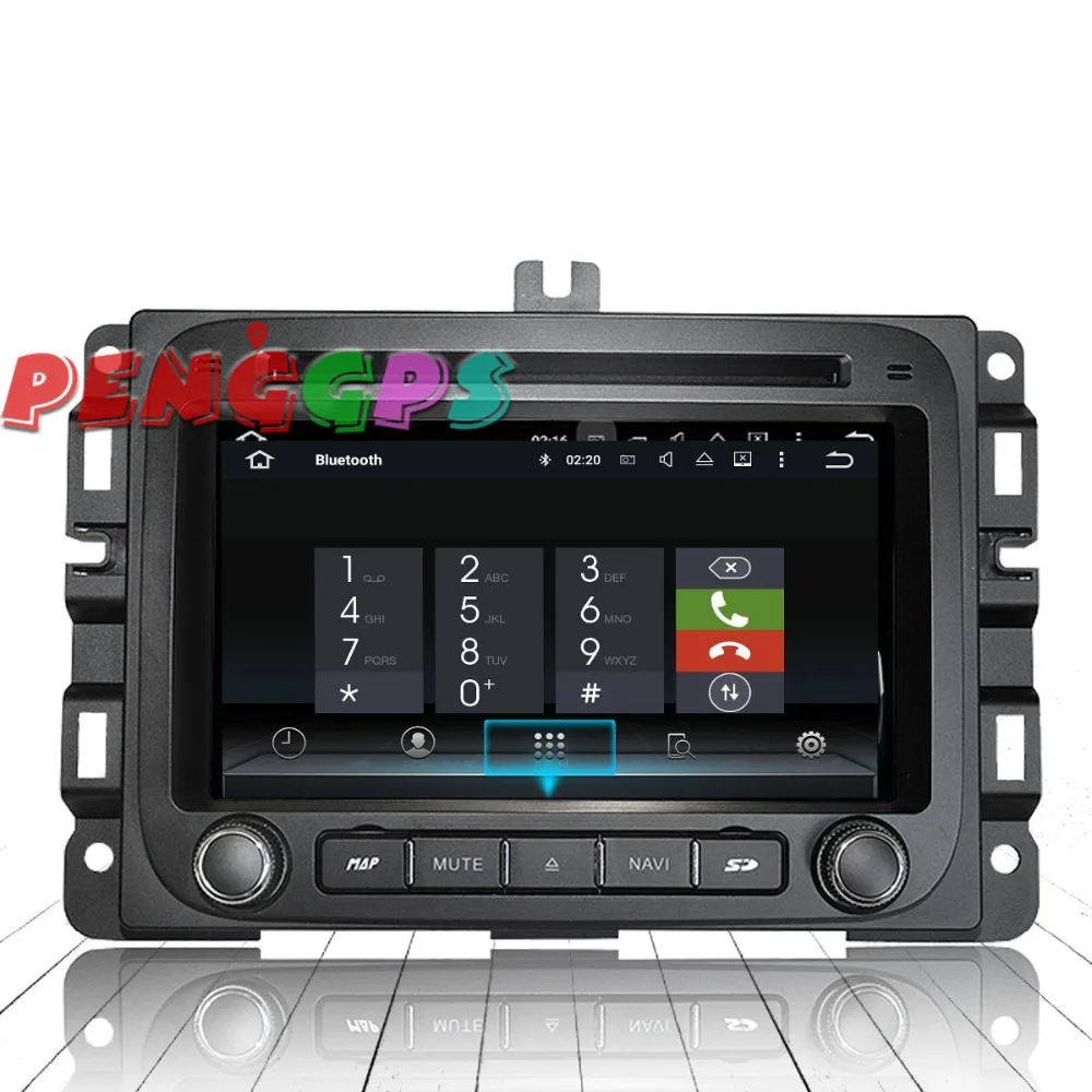 Perfect 2 din Android 8.0 7.1 Car Radio Stereo Headunit GPS for Dodge RAM1500 2014 2015 2016 2017 2018 Car DVD Player Audio Satnav Video 5