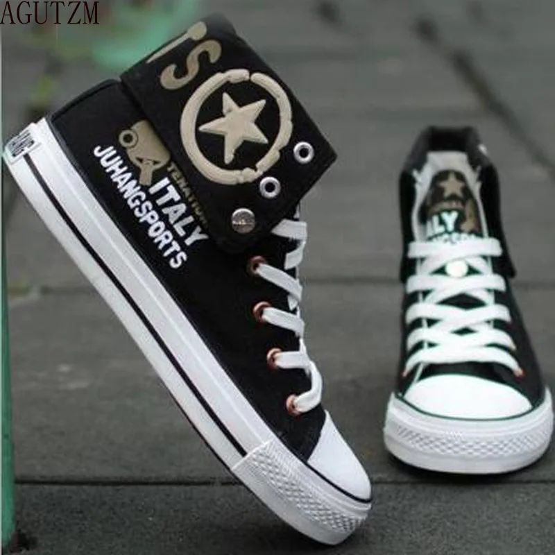 

Men's Vulcanize Shoes Men Spring Autumn Top Fashion Sneakers Lace-up High Style freehand sketching Man Shoes q70