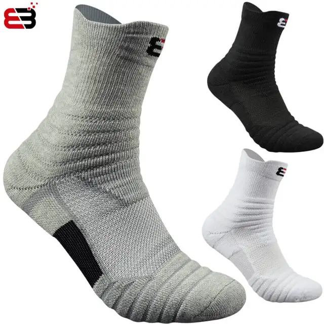 US $14.99 3 pairs Mens Sport Socks Comfort Cotton Socks Middle Ankle Socks Sport Cycling Bowling Camping Hik