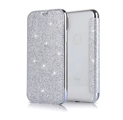 Роскошный блестящий тонкий Чехол-книжка из кожи+ ТПУ бумажник флип-чехол для телефона для iphone X XR XS MAX 11 Pro Max 8 7 Plus чехол для iphone 6 6s 7 8 Plus чехол - Цвет: Silver