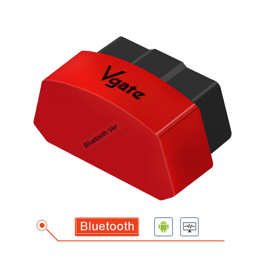 Vgate iCar3 ELM 327 V2.1 OBD2 WI-FI Bluetooth сканер Икар 3 ELM327 для Android/IOS OBD 2 OBD2 автомобиля диагностики авто диагностический инструмент - Цвет: Red Bluetooth 3.0