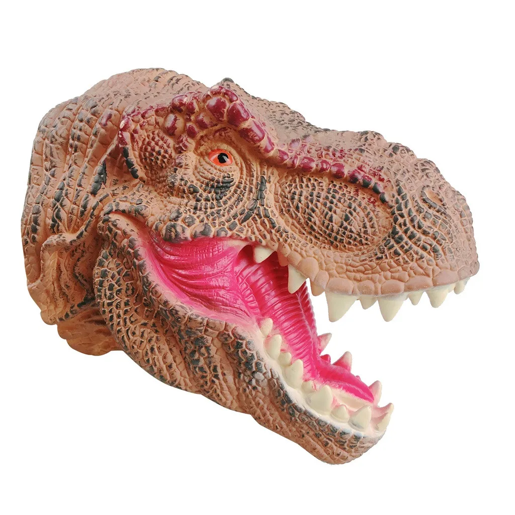 

1pc Dinosaur Hand Puppets Role Play Realistic Tyrannosaurus Rex Head Gloves Soft Toy 5.14