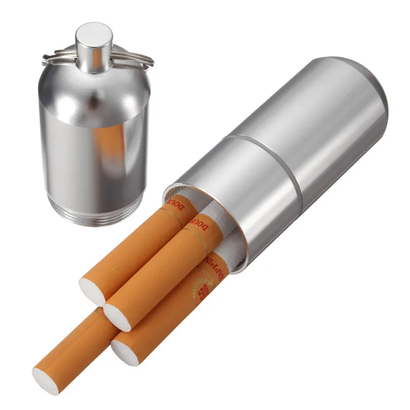

Mini Cigarette Case Portable Metal Cigarettes Case Box With Keychain Best Storage Boxes/Bins Gadgets for Men