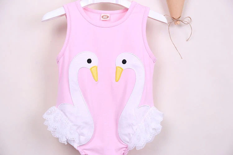 baby girl summer clothes 2018 baby romper fashion Swan Lace body for newborns sleeveless baby girl clothes baby girl romper (15)