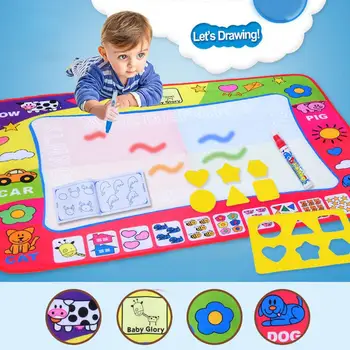 

80*60 cm Magic water Drawing Water Drawing Mat Magic World Themed Outdoor Drawing Toys for baby early education